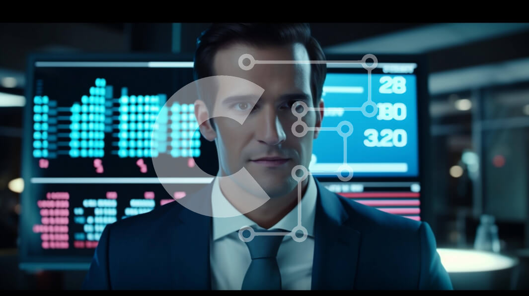 Intra Συλλεκτικό Ξύλινο Παζλ Plywood  4mm - Άνδρας με επαγγελματική ενδυμασία με επόπτες οικονομικών δεδομένων Σε Ξύλινο Κουτί - Διαστάσεις Puzzle: 10x10 cm – 25 κομμάτια