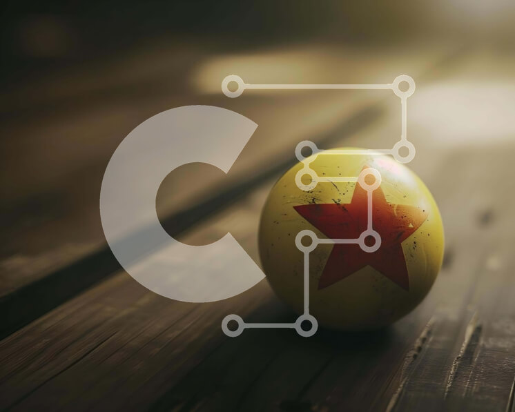 Intra Συλλεκτικό Ξύλινο Παζλ Plywood  4mm - Κίτρινη μπάλα με κόκκινο αστέρι σε παλιό ξύλινο τραπέζι Σε Ξύλινο Κουτί - Διαστάσεις: 10x10 cm – 25 κομμάτια