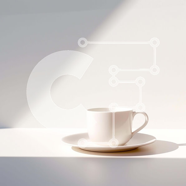 Intra Συλλεκτικό Ξύλινο Παζλ Plywood  4mm - Λευκό φλιτζάνι, πιατάκι και πιάτο στο τραπέζι Σε Ξύλινο Κουτί - Διαστάσεις: 10x10 cm – 25 κομμάτια