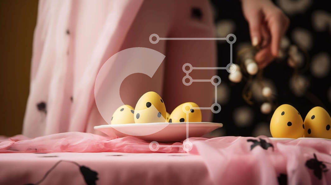 Σετ των 2 Intra Συλλεκτικό Ξύλινο Παζλ Plywood  4mm - Ροζ τραπέζι με κίτρινα αυγά και πρόσωπο Σε Ξύλινο Κουτί - Διαστάσεις: 10x10 cm – 25 κομμάτια