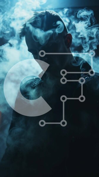 Intra Συλλεκτικό Ξύλινο Παζλ Plywood  4mm - Mysterious Man in Dark with Smoke Σε Ξύλινο Κουτί - Διαστάσεις Puzzle: 10x10 cm – 25 κομμάτια