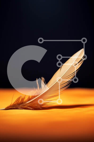 Intra Συλλεκτικό Ξύλινο Παζλ Plywood  4mm - Λευκό φτερό σε πορτοκαλί φόντο Σε Ξύλινο Κουτί - Διαστάσεις Puzzle: 10x10 cm – 25 κομμάτια