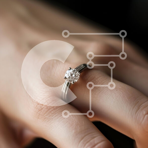 Σετ των 2 Intra Συλλεκτικό Ξύλινο Παζλ Plywood  4mm - Σμαραγδένιο διαμαντένιο δαχτυλίδι αρραβώνων Σε Ξύλινο Κουτί - Διαστάσεις: 10x10 cm – 25 κομμάτια