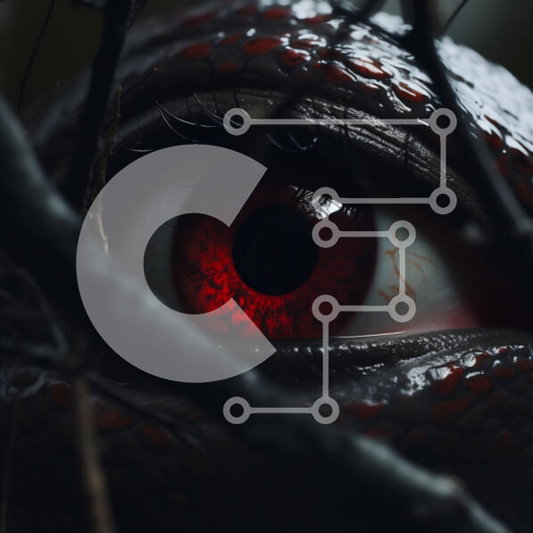 Intra Συλλεκτικό Ξύλινο Παζλ Plywood  4mm - Κοντινό πλάνο του κόκκινου ματιού ζώου Σε Ξύλινο Κουτί - Διαστάσεις: 10x10 cm – 25 κομμάτια