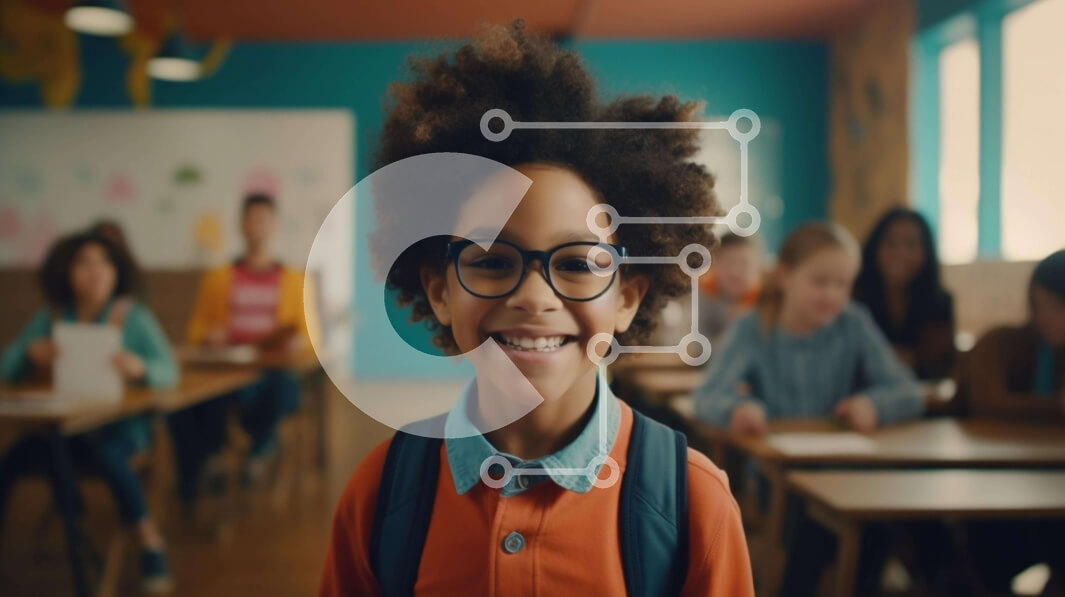 Intra Συλλεκτικό Ξύλινο Παζλ Plywood  4mm - Ευτυχισμένο νεαρό αγόρι στην τάξη Σε Ξύλινο Κουτί - Διαστάσεις Puzzle: 10x10 cm – 25 κομμάτια