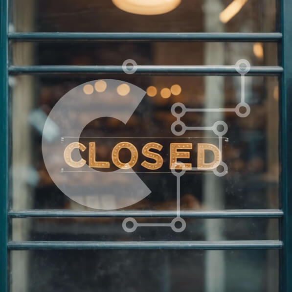 Intra Συλλεκτικό Ξύλινο Παζλ Plywood  4mm - Κλειστό σημάδι στη βιτρίνα καταστήματος Σε Ξύλινο Κουτί - Διαστάσεις Puzzle: 10x10 cm – 25 κομμάτια