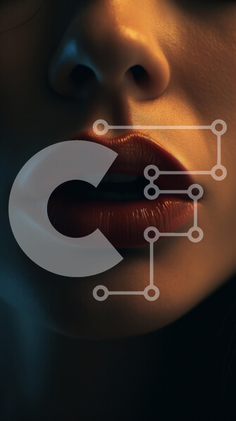 Intra Συλλεκτικό Ξύλινο Παζλ Plywood  4mm - Πορτρέτο από κοντά: Γυναίκα με κόκκινα χείλη και μαύρους κύκλους Σε Ξύλινο Κουτί - Διαστάσεις Puzzle: 10x10 cm – 25 κομμάτια