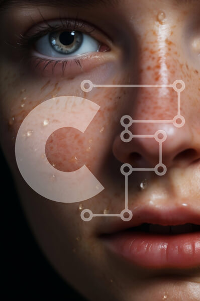 Intra Συλλεκτικό Ξύλινο Παζλ Plywood  4mm - Γυναίκα με φακίδες και σταγόνες νερού στο πρόσωπο Σε Ξύλινο Κουτί - Διαστάσεις Puzzle: 10x10 cm – 25 κομμάτια