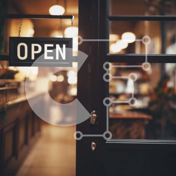 Intra Συλλεκτικό Ξύλινο Παζλ Plywood  4mm - Εσωτερικό εστιατορίου με ανοιχτή πινακίδα Σε Ξύλινο Κουτί - Διαστάσεις Puzzle: 10x10 cm – 25 κομμάτια