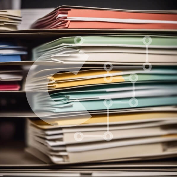 Intra Συλλεκτικό Ξύλινο Παζλ Plywood  4mm - Πολύχρωμοι φάκελοι με νομικά έγγραφα και επαγγελματικές κάρτες Σε Ξύλινο Κουτί - Διαστάσεις Puzzle: 10x10 cm – 25 κομμάτια