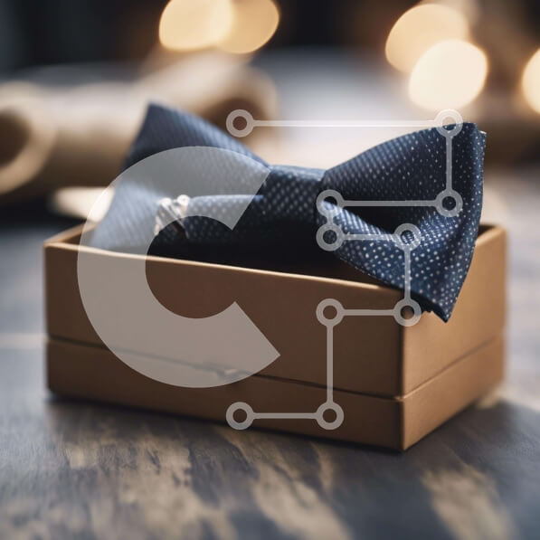 Σετ των 2 Intra Συλλεκτικό Ξύλινο Παζλ Plywood  4mm - Μπλε παπιγιόν σε ανοιχτό καφέ κουτί Σε Ξύλινο Κουτί - Διαστάσεις: 10x10 cm – 25 κομμάτια