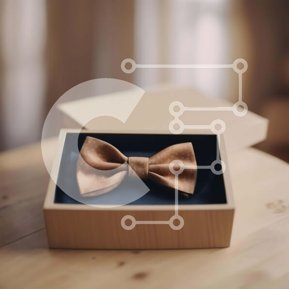 Σετ των 2 Intra Συλλεκτικό Ξύλινο Παζλ Plywood  4mm - Καφέ παπιγιόν σε ανοιχτό ξύλινο κουτί Σε Ξύλινο Κουτί - Διαστάσεις: 10x10 cm – 25 κομμάτια