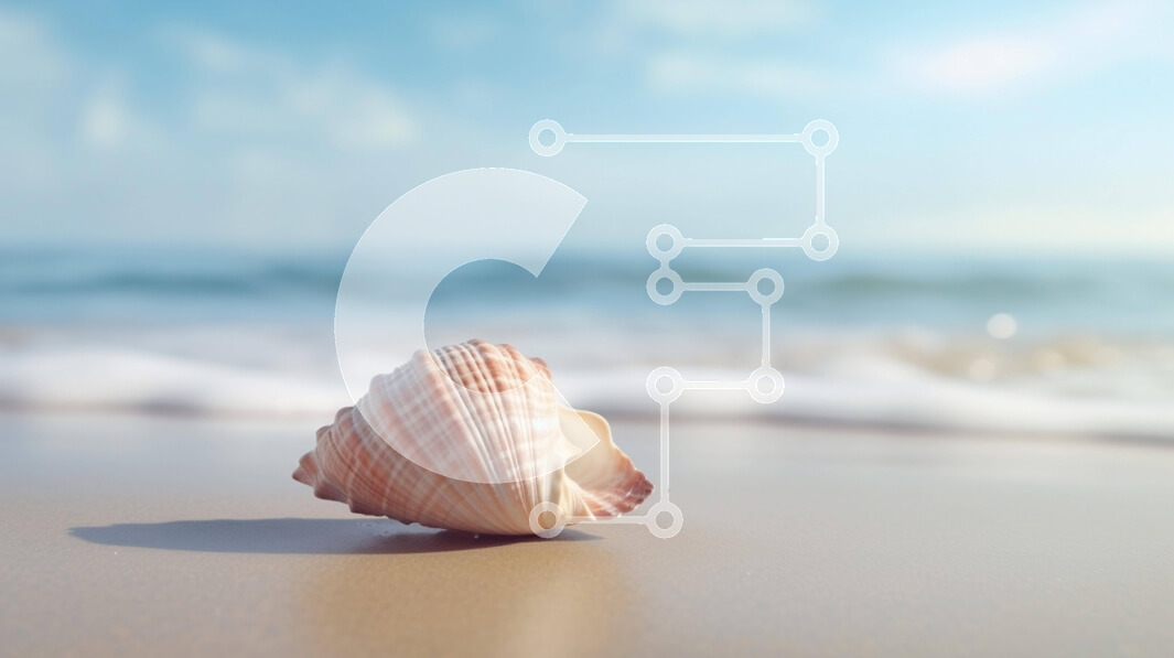 Intra Συλλεκτικό Ξύλινο Παζλ Plywood  4mm - Κοχύλι στην αμμώδη παραλία δίπλα στον ωκεανό Σε Ξύλινο Κουτί - Διαστάσεις: 10x10 cm – 25 κομμάτια