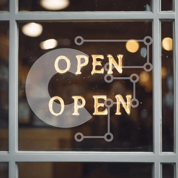 Intra Συλλεκτικό Ξύλινο Παζλ Plywood  4mm - Ανοιχτό παράθυρο εισόδου για επιχειρήσεις Σε Ξύλινο Κουτί - Διαστάσεις Puzzle: 10x10 cm – 25 κομμάτια