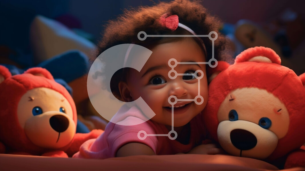 Intra Συλλεκτικό Ξύλινο Παζλ Plywood  4mm - Νεαρό κορίτσι με τα αρκουδάκια Σε Ξύλινο Κουτί - Διαστάσεις Puzzle: 10x10 cm – 25 κομμάτια