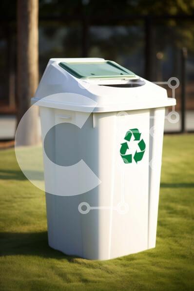 Intra Συλλεκτικό Ξύλινο Παζλ Plywood  4mm - Λευκός κάδος απορριμμάτων στο πάρκο Σε Ξύλινο Κουτί - Διαστάσεις: 10x10 cm – 25 κομμάτια