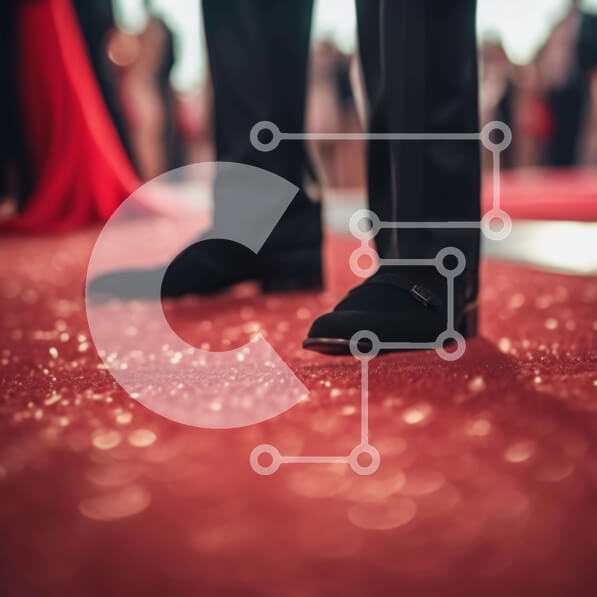 Intra Συλλεκτικό Ξύλινο Παζλ Plywood  4mm - Άνδρας στο κόκκινο χαλί με κομψή ενδυμασία Σε Ξύλινο Κουτί - Διαστάσεις Puzzle: 10x10 cm – 25 κομμάτια