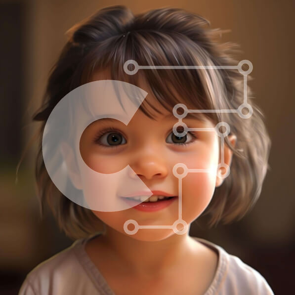 Intra Συλλεκτικό Ξύλινο Παζλ Plywood  4mm - Χαμογελώντας νεαρό κορίτσι Σε Ξύλινο Κουτί - Διαστάσεις Puzzle: 10x10 cm – 25 κομμάτια