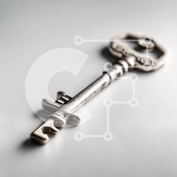 Intra Συλλεκτικό Ξύλινο Παζλ Plywood  4mm - Μικρό ασημένιο κλειδί σε μη υφή επιφάνεια Σε Ξύλινο Κουτί - Διαστάσεις: 10x10 cm – 25 κομμάτια