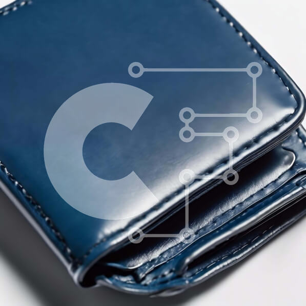 Intra Συλλεκτικό Ξύλινο Παζλ Plywood  4mm - Μπλε δερμάτινο πορτοφόλι Σε Ξύλινο Κουτί - Διαστάσεις: 10x10 cm – 25 κομμάτια