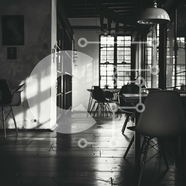 Intra Συλλεκτικό Ξύλινο Παζλ Plywood  4mm - Κενή τραπεζαρία με καρέκλες, τραπέζια, φωτιστικά και ράφια Σε Ξύλινο Κουτί - Διαστάσεις Puzzle: 10x10 cm – 25 κομμάτια