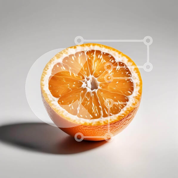 Σετ των 2 Intra Συλλεκτικό Ξύλινο Παζλ Plywood  4mm - Μισοφαγωμένο πορτοκάλι σε υπόλευκο φόντο Σε Ξύλινο Κουτί - Διαστάσεις: 10x10 cm – 25 κομμάτια