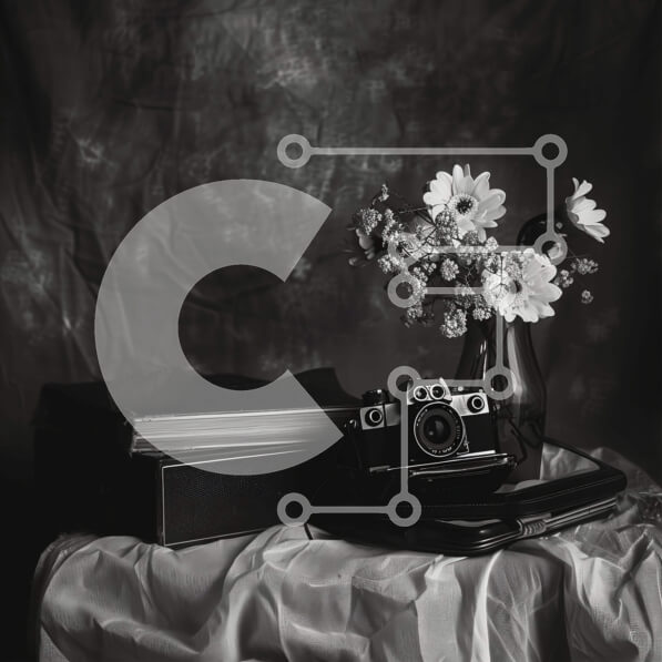 Intra Συλλεκτικό Ξύλινο Παζλ Plywood  4mm - Vintage κάμερα και αποσκευές Σε Ξύλινο Κουτί - Διαστάσεις Puzzle: 10x10 cm – 25 κομμάτια