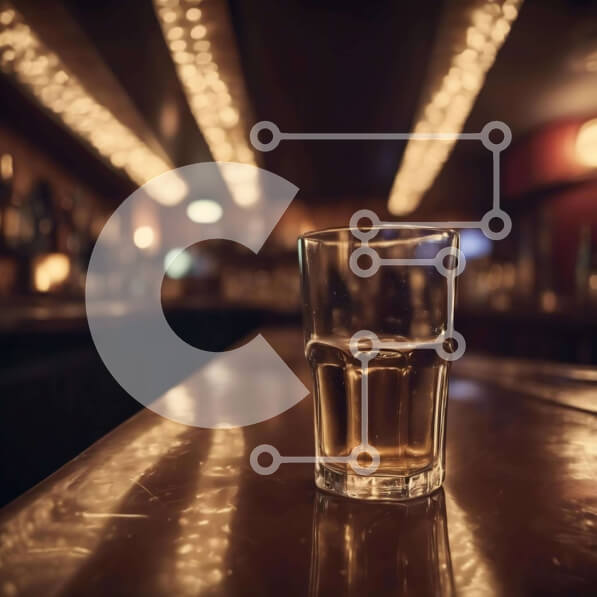 Σετ των 2 Intra Συλλεκτικό Ξύλινο Παζλ Plywood  4mm - Άδειο ποτήρι μπύρα στον πάγκο του μπαρ Σε Ξύλινο Κουτί - Διαστάσεις: 10x10 cm – 25 κομμάτια