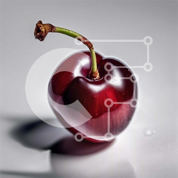 Σετ των 2 Intra Συλλεκτικό Ξύλινο Παζλ Plywood  4mm - Ώριμο κόκκινο κεράσι σε μη υφή λευκή επιφάνεια Σε Ξύλινο Κουτί - Διαστάσεις: 10x10 cm – 25 κομμάτια