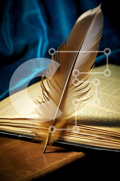 Intra Συλλεκτικό Ξύλινο Παζλ Plywood  4mm - Vintage ανοιχτό βιβλίο με πούπουλο Σε Ξύλινο Κουτί - Διαστάσεις Puzzle: 10x10 cm – 25 κομμάτια