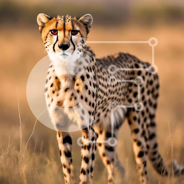 Intra Συλλεκτικό Ξύλινο Παζλ Plywood  4mm - Τσίτα σε λιβάδι Σε Ξύλινο Κουτί - Διαστάσεις: 10x10 cm – 25 κομμάτια