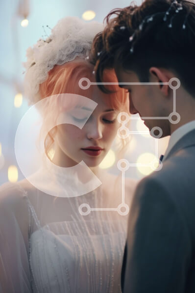 Intra Συλλεκτικό Ξύλινο Παζλ Plywood  4mm - Ρομαντική στιγμή γάμου με τη νύφη και τον γαμπρό Σε Ξύλινο Κουτί - Διαστάσεις: 10x10 cm – 25 κομμάτια