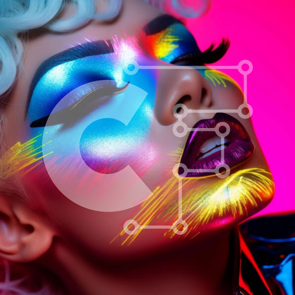 Σετ των 2 Intra Συλλεκτικό Ξύλινο Παζλ Plywood  4mm - Κομψή γυναίκα με ζωηρό μακιγιάζ Σε Ξύλινο Κουτί - Διαστάσεις: 10x10 cm – 25 κομμάτια