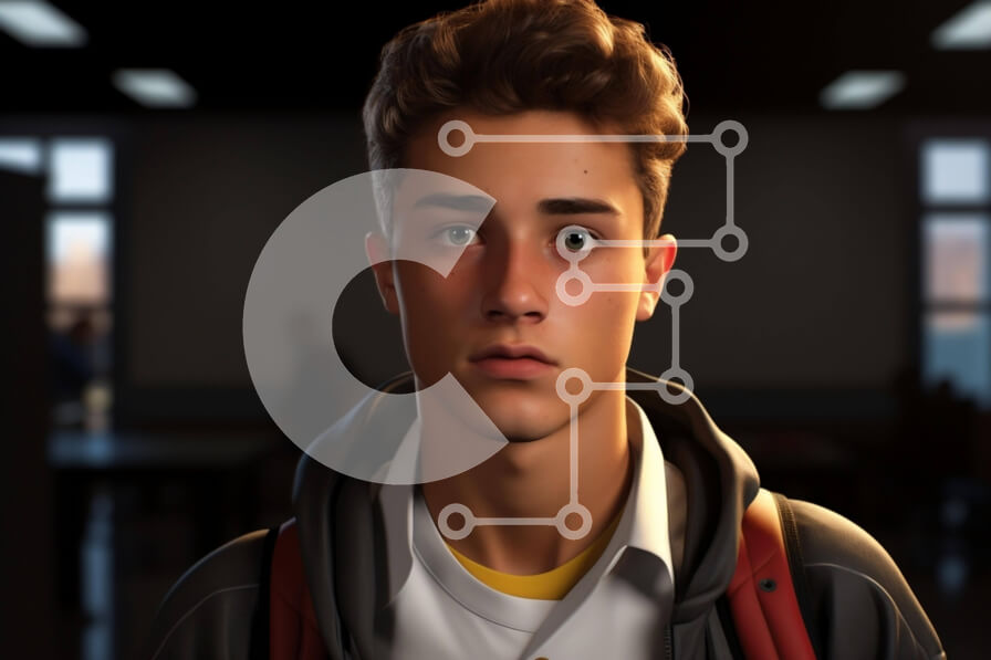 Intra Συλλεκτικό Ξύλινο Παζλ Plywood  4mm - Ελκυστικός νεαρός άνδρας σε ένα άδειο δωμάτιο Σε Ξύλινο Κουτί - Διαστάσεις Puzzle: 10x10 cm – 25 κομμάτια