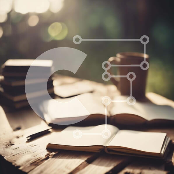 Intra Συλλεκτικό Ξύλινο Παζλ Plywood  4mm - Ανοιχτό βιβλίο, φλιτζάνι καφέ και πολλά βιβλία στο ξύλινο τραπέζι Σε Ξύλινο Κουτί - Διαστάσεις Puzzle: 10x10 cm – 25 κομμάτια