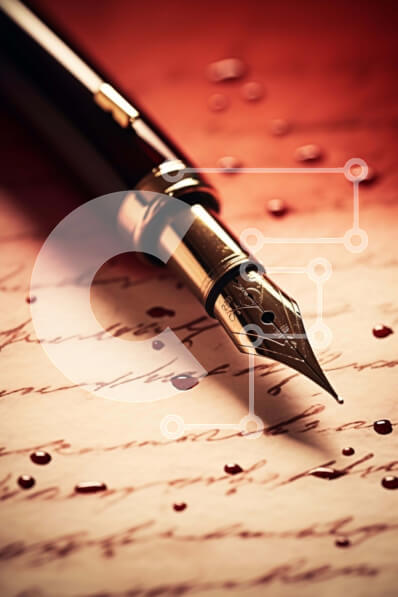 Intra Συλλεκτικό Ξύλινο Παζλ Plywood  4mm - Στυλό σε παλιό χαρτί Σε Ξύλινο Κουτί - Διαστάσεις: 10x10 cm – 25 κομμάτια