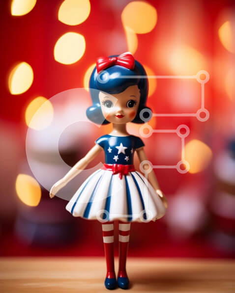 Intra Συλλεκτικό Ξύλινο Παζλ Plywood  4mm - Γιορτή κούκλας παιχνιδιών για πολλά γενέθλια Σε Ξύλινο Κουτί - Διαστάσεις Puzzle: 10x10 cm – 25 κομμάτια