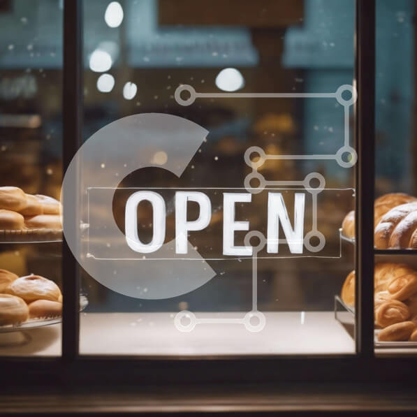 Σετ των 2 Intra Συλλεκτικό Ξύλινο Παζλ Plywood  4mm - Εμφάνιση παραθύρου αρτοποιείου με φρέσκα αρτοσκευάσματα και ανοιχτή πινακίδα Σε Ξύλινο Κουτί - Διαστάσεις: 10x10 cm – 25 κομμάτια