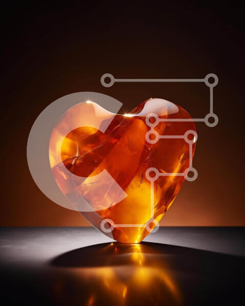 Intra Συλλεκτικό Ξύλινο Παζλ Plywood  4mm - Γυάλινο γλυπτό σε σχήμα καρδιάς Σε Ξύλινο Κουτί - Διαστάσεις Puzzle: 10x10 cm – 25 κομμάτια