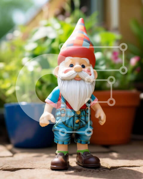 Intra Συλλεκτικό Ξύλινο Παζλ Plywood  4mm - Ιδιότροπο παιχνίδι gnome σε εξωτερικούς χώρους Σε Ξύλινο Κουτί - Διαστάσεις: 10x10 cm – 25 κομμάτια