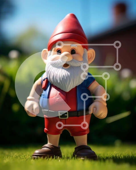 Intra Συλλεκτικό Ξύλινο Παζλ Plywood  4mm - Toy Gnome σε γρασίδι Σε Ξύλινο Κουτί - Διαστάσεις: 10x10 cm – 25 κομμάτια