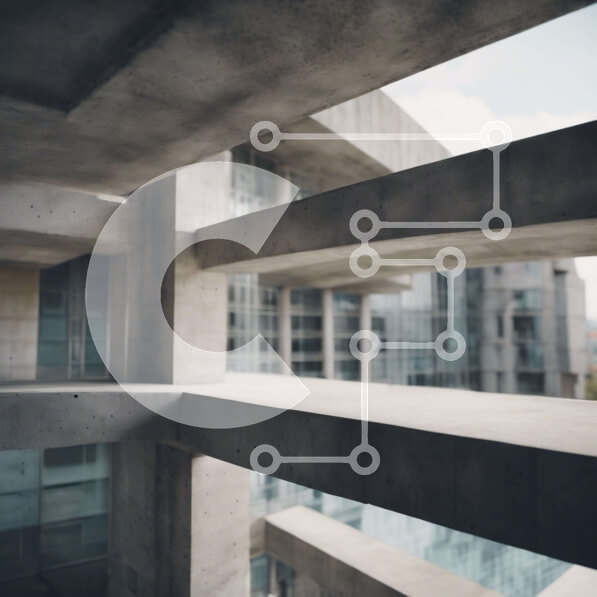 Intra Συλλεκτικό Ξύλινο Παζλ Plywood  4mm - Εσωτερικό ενός κτιρίου γραφείων με τσιμεντένιες κολώνες και ένα άτομο που κάθεται Σε Ξύλινο Κουτί - Διαστάσεις Puzzle: 10x10 cm – 25 κομμάτια