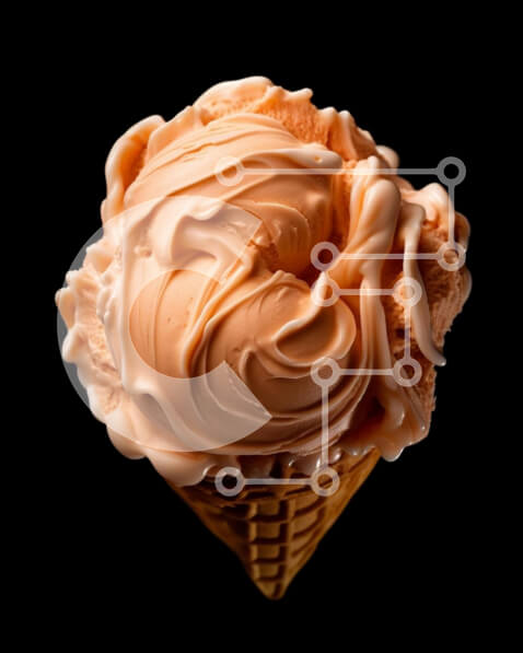 Σετ των 2 Intra Συλλεκτικό Ξύλινο Παζλ Plywood  4mm - Παγωτό χωνάκι με σαντιγί πορτοκαλιού και τσιπς σοκολάτας Σε Ξύλινο Κουτί - Διαστάσεις: 10x10 cm – 25 κομμάτια