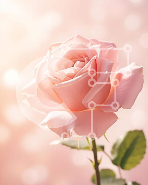 Intra Συλλεκτικό Ξύλινο Παζλ Plywood  4mm - Μονό ροζ τριαντάφυλλο που συμβολίζει την αγάπη και τον ρομαντισμό Σε Ξύλινο Κουτί - Διαστάσεις: 10x10 cm – 25 κομμάτια