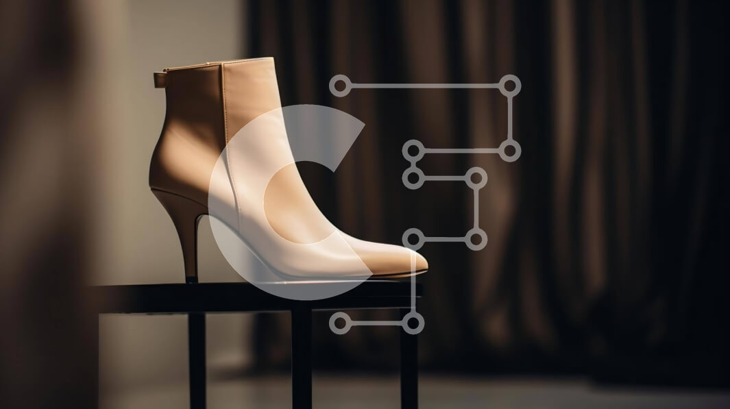 Intra Συλλεκτικό Ξύλινο Παζλ Plywood  4mm - Μπεζ ψηλοτάκουνο μποτάκι σε σιδερένιο τραπέζι Σε Ξύλινο Κουτί - Διαστάσεις Puzzle: 10x10 cm – 25 κομμάτια