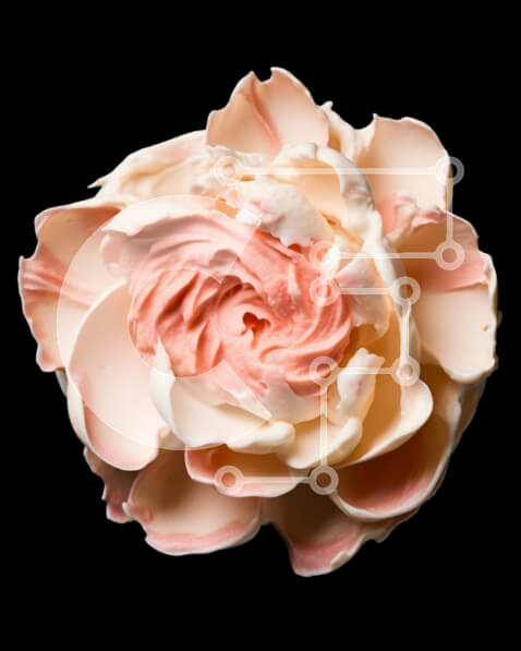 Intra Συλλεκτικό Ξύλινο Παζλ Plywood  4mm - Λευκό λουλούδι με ροζ πάγωμα Σε Ξύλινο Κουτί - Διαστάσεις Puzzle: 10x10 cm – 25 κομμάτια