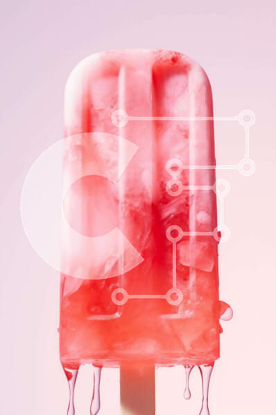 Σετ των 2 Intra Συλλεκτικό Ξύλινο Παζλ Plywood  4mm - Ροζ παγωτό Popsicle σε κλαδάκια Σε Ξύλινο Κουτί - Διαστάσεις: 10x10 cm – 25 κομμάτια