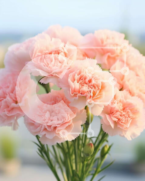 Σετ των 2 Intra Συλλεκτικό Ξύλινο Παζλ Plywood  4mm - Μπουκέτο με ροζ γαρύφαλλα σε βάζο Σε Ξύλινο Κουτί - Διαστάσεις: 10x10 cm – 25 κομμάτια