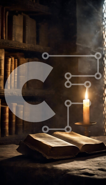 Intra Συλλεκτικό Ξύλινο Παζλ Plywood  4mm - Εκλεκτής ποιότητας σκηνή βιβλιοθήκης με ανοιχτό βιβλίο, κερί και στοίβες βιβλίων Σε Ξύλινο Κουτί - Διαστάσεις Puzzle: 10x10 cm – 25 κομμάτια