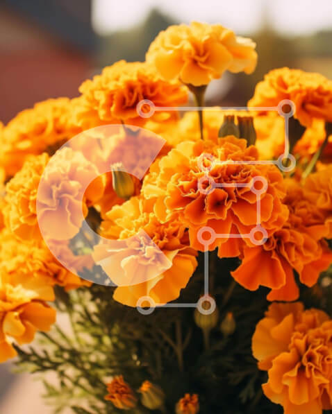 Σετ των 2 Intra Συλλεκτικό Ξύλινο Παζλ Plywood  4mm - Ζωντανό μπουκέτο με κίτρινα λουλούδια Σε Ξύλινο Κουτί - Διαστάσεις: 10x10 cm – 25 κομμάτια